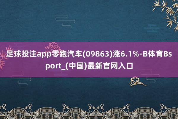 足球投注app零跑汽车(09863)涨6.1%-B体育Bsport_(中国)最新官网入口