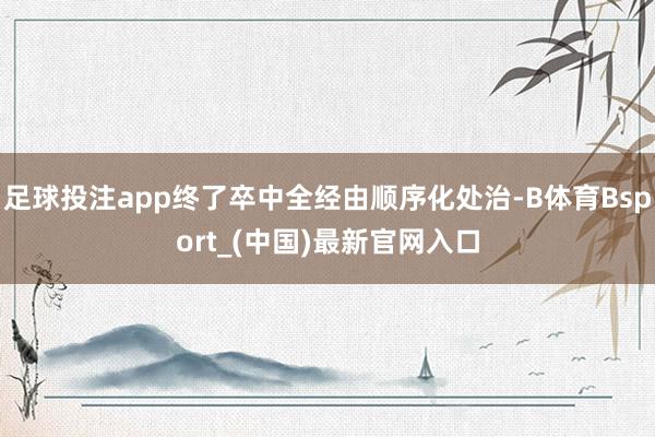 足球投注app终了卒中全经由顺序化处治-B体育Bsport_(中国)最新官网入口