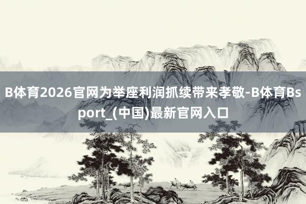 B体育2026官网为举座利润抓续带来孝敬-B体育Bsport_(中国)最新官网入口