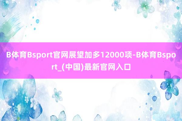 B体育Bsport官网展望加多12000项-B体育Bsport_(中国)最新官网入口