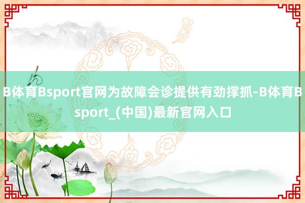 B体育Bsport官网为故障会诊提供有劲撑抓-B体育Bsport_(中国)最新官网入口
