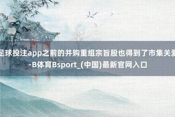 足球投注app之前的并购重组宗旨股也得到了市集关爱-B体育Bsport_(中国)最新官网入口