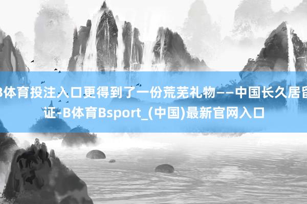 B体育投注入口更得到了一份荒芜礼物——中国长久居留证-B体育Bsport_(中国)最新官网入口