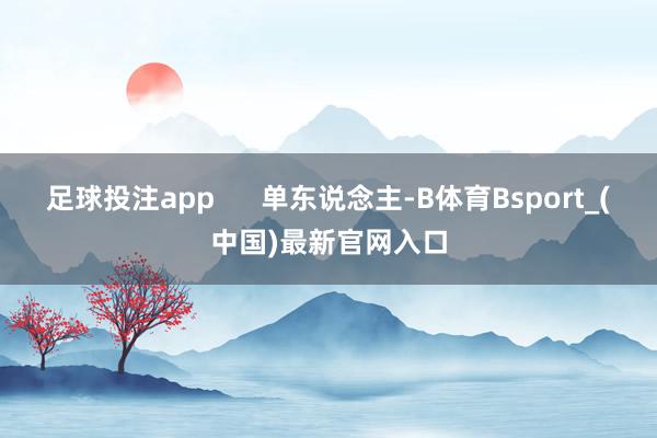 足球投注app      单东说念主-B体育Bsport_(中国)最新官网入口