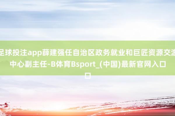 足球投注app薛建强任自治区政务就业和巨匠资源交游中心副主任-B体育Bsport_(中国)最新官网入口
