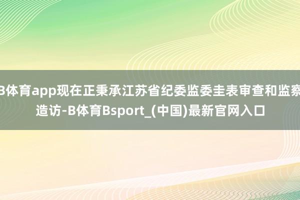 B体育app现在正秉承江苏省纪委监委圭表审查和监察造访-B体育Bsport_(中国)最新官网入口