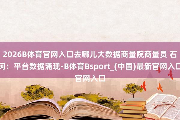 2026B体育官网入口去哪儿大数据商量院商量员 石珂：平台数据涌现-B体育Bsport_(中国)最新官网入口