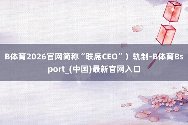 B体育2026官网简称“联席CEO”)轨制-B体育Bsport_(中国)最新官网入口